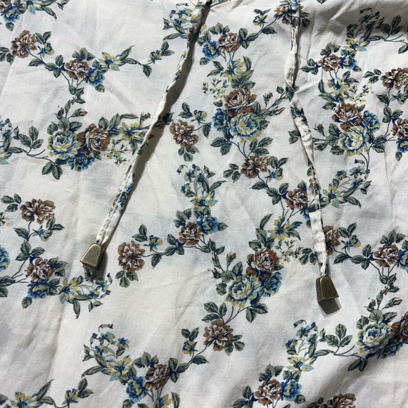 Namaste Floral Boho Relaxed Fit Billowy Lightweight Cottagecore Peasant Blouse - Picture 6 of 8